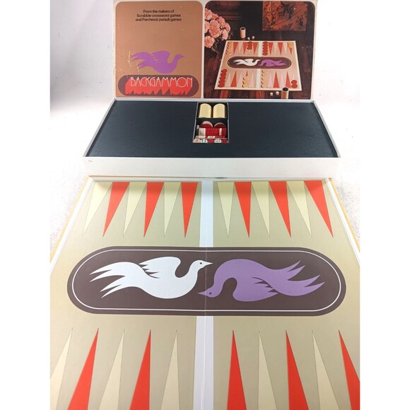 Backgammon Board Game 1975 Selchow & Righter Fun Games Vintage - Picture 3 of 3